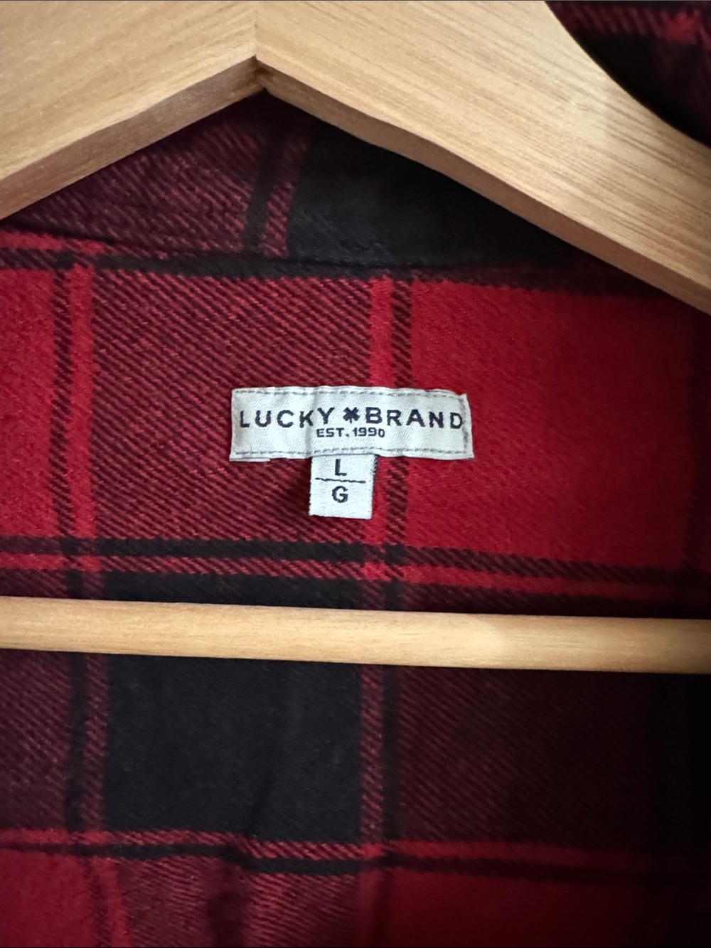 Lucky Brand Red and Black Plaid Button-Down Shirt - Picture 2 of 9